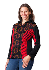 Spiral Ripped Zip Hoodie